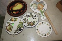 Plates, Bowls, & Cutting Board