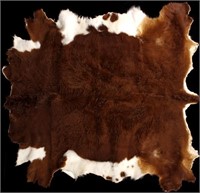 Tanned Hereford Cow Hide Rug