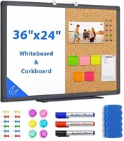 Maxtek Combination Board, 36 X 24 Magnetic White