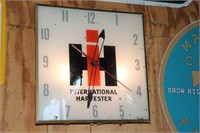 International Harvester Pam Clock Co lighted wall