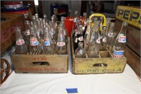 2 Wooden Pepsi Boxes, Pepsi Bottles