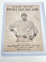 Babe Ruth Witch-E Baseball Game Card