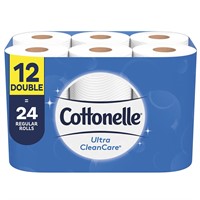 Cottonelle Ultra CleanCare Toilet Paper, 12 Double