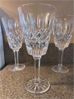 Signed heavy crystal glasses