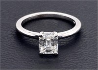 EGL 14k White Gold 1.05 ct Diamond Ring