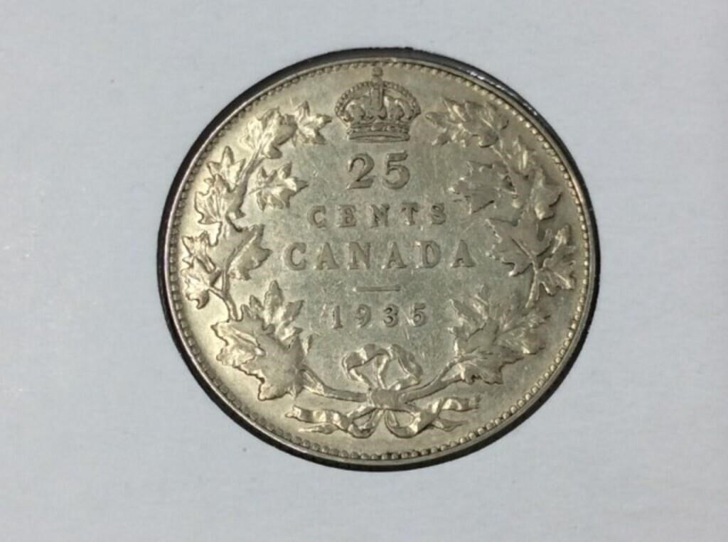 1935 (vf. 30) Can. Silver 25 Cents