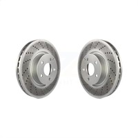 Front Coated Disc Brake Rotors Pair For