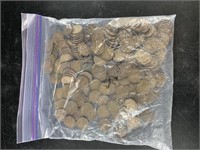 Large bag lot of misc. wheat cents