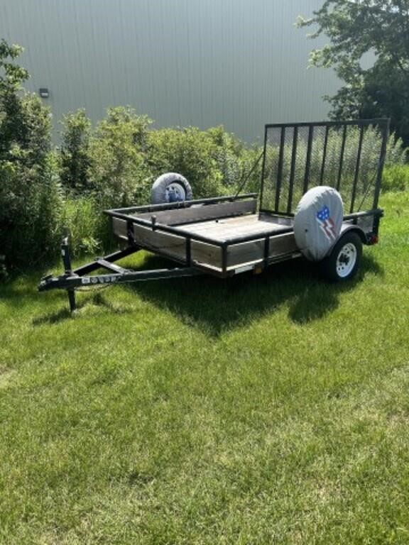 6x8 open utility trailer with ramp gate, with 2