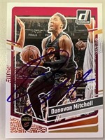 Cavaliers Donovan Mitchell Signed Card COA