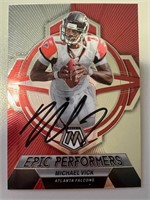 Falcons Michael Vick Signed Card with COA