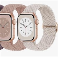 New Apple Watch Bands 2 Pack(Beige, White)