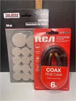 New in Packaging Coax Cable & Felt Pads