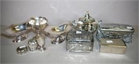 Eight various silver plated items