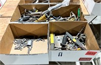 4 Boxes-Asstd Tools(Pliers, Leather Metal Stamps,
