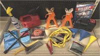 Automotive Lot: Jack Stands, Compressor, Gas