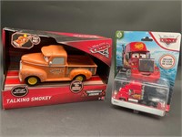 2 Pixel Cars Movie Toys Talking Smokey & Mack