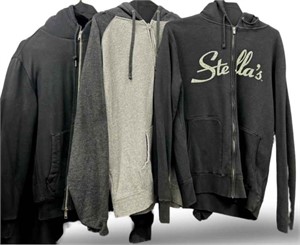 (3) XL Zip Up Hooded Jackets