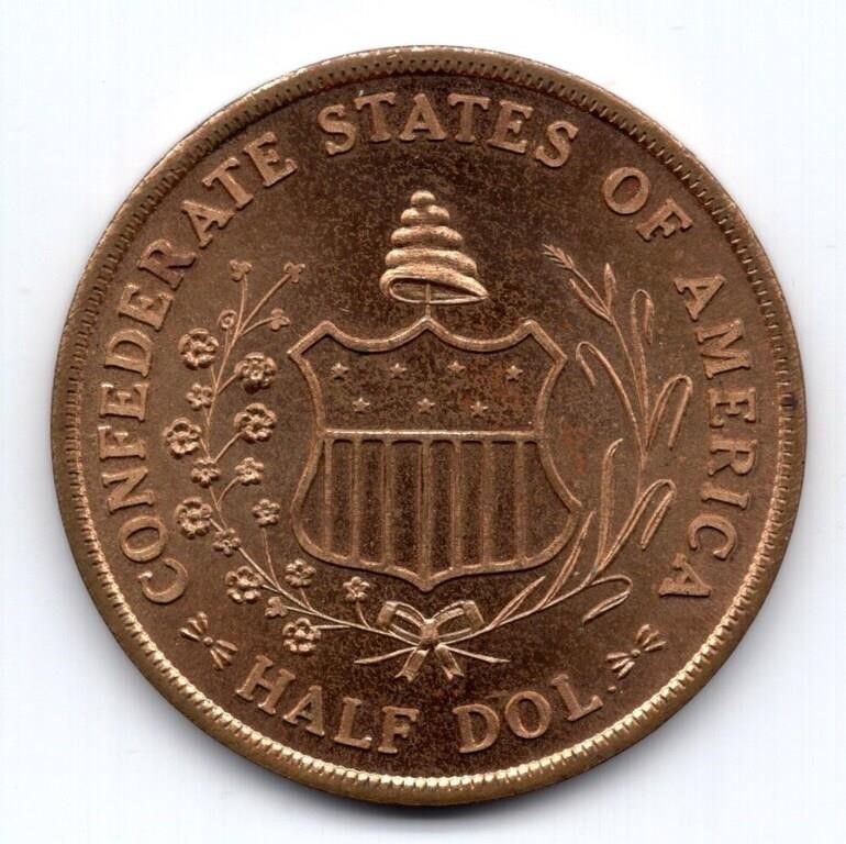 1961 Confederate States 50 Cent Token