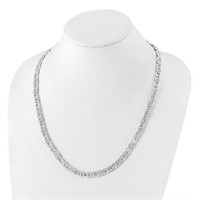 Sterling Silver- Fancy Anchor Chain Necklace
