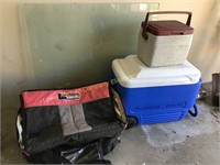 2 coolers, thermal carrier & glass pane