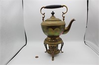 Antique Manning & Bowman Brass Teapot and Warmer