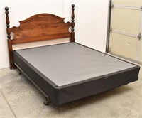 Queen Size Wood Headboard and Box Spring