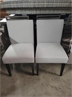 Meco 2 PC Grey Upholstered Dining Chairs