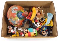 Vintage Toy Figures - Mickey Mouse & More