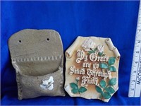 Pottery wall pocket, Religious hanger