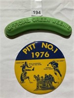 PITT NO. 1 1976 LARGE BUTTON 6" HEISMAN RARE FIND