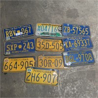 Assorted PA License Plates