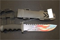 usa hunting knife w/ sheath (display)