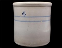 Pottery Crock Blue Stripe 4