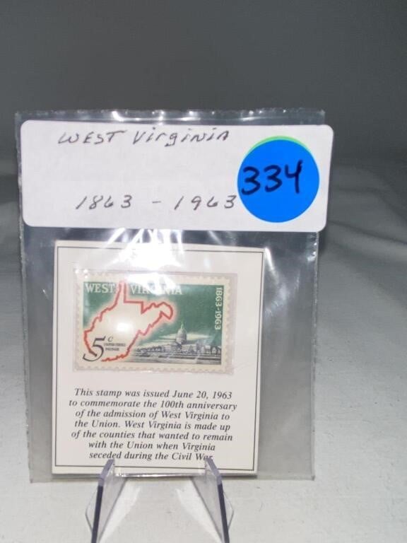 (1) 5-Cent Stamp 100 Yrs West Virginia