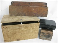 Vintage Wood Boxes Largest 19"x 12"x 12"