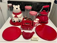 Bright Red Kitchen Items