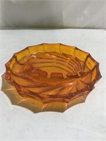 Viking Amberina Persimmon orange glass ashtray