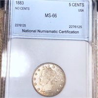 1883 Liberty Victory Nickel NNC - MS66