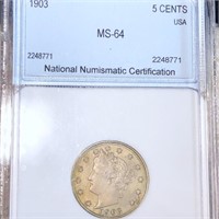 1903 Liberty Victory Nickel NNC - MS64