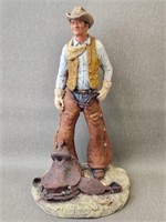 "Saddle Down" Western Sculpture by P. Monfort 1980