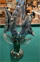 Unusual Glass Jack In The Pulpit Vase 18"