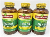 New (3) Nature Made Fish Oil Burp-Less 1000 mg,