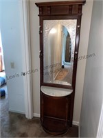 Pulaski Company wood with marble top & mirrored