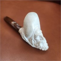 Antique Hand Carved Meerschaum Figural Pirate Pipe
