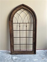 Arched Cathedral Window Frame Wall Decor