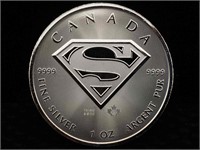 1ozt. .9999 Fine Silver Round Canada Superman