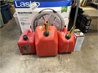 LOT OF GAS CANS