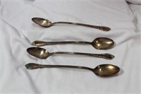 Lot of 4 Silverplated Spoons