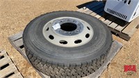 Michelin 11R-24.5 Tire on Alum Rim